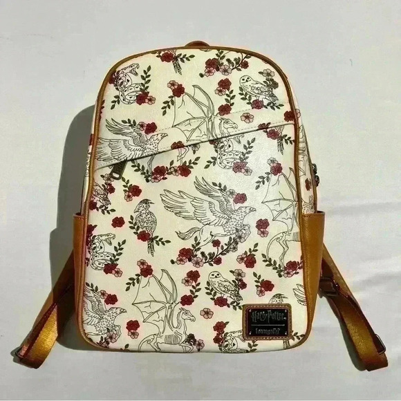NWT Loungefly Harry Potter Magical Creatures Large Bag Owl HP Exclusive Backpack - Picture 2 of 16